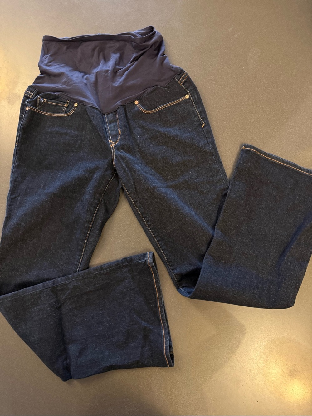 Gap Maternity Dark Blue Stretch Denim Jeans. Sexy Boot cut. Size 28